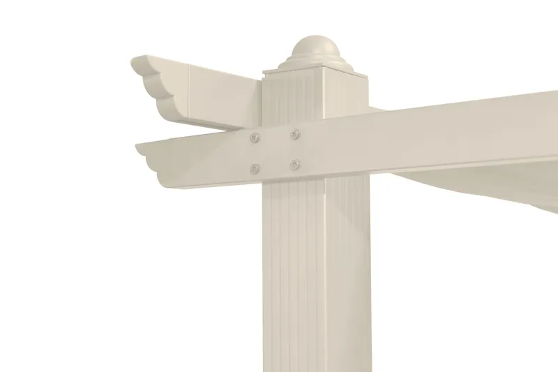 Porto Stor Pergola 4x3 m i aluminium med tak - Beige - Products - Utemöbler & utemiljö - Solskydd - Pergola