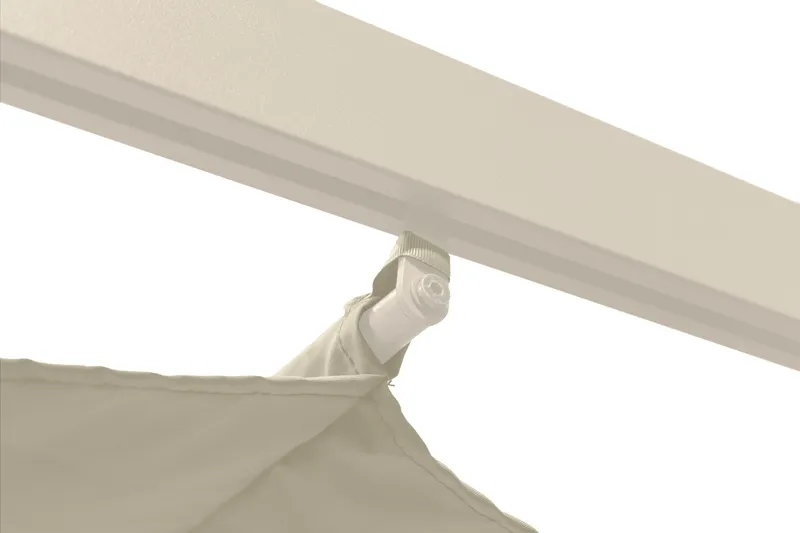 Porto Pergola 3x3 m i aluminium med tak för solskydd - Beige - Products - Utemöbler & utemiljö - Solskydd - Pergola