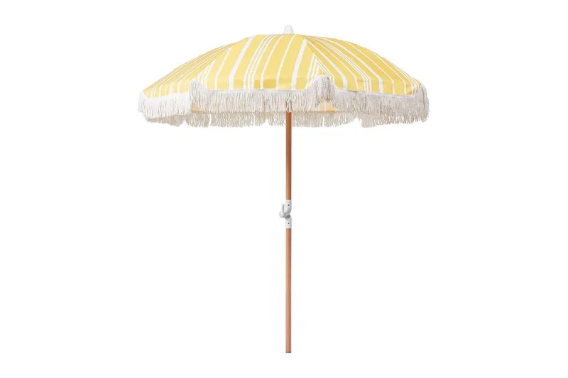 Teulon Parasoll 150 cm - Gul/Vit/Ljusbrun - Products - Utemöbler & utemiljö - Solskydd - Parasoll