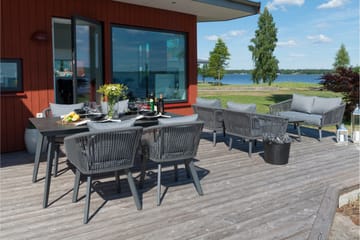 Hillerstorp Hunneslätt Utebord 90X150 Cm - Svart|Grå - Products - Utemöbler & utemiljö - Utebord & trädgårdsbord - Matbord utomhus