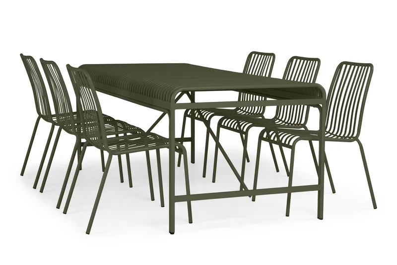 Jarva Rektangulärt Matbord Utomhus 90x200 cm i Metall - Grön - Products - Utemöbler & utemiljö - Utebord & trädgårdsbord - Matbord utomhus