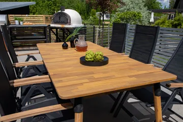 Julian Matbord Utomhus 210 cm - Svart/Brun - Products - Utemöbler & utemiljö - Utebord & trädgårdsbord - Matbord utomhus