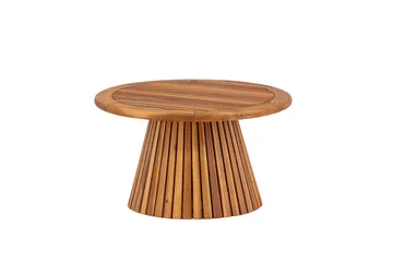 Lumpur Runt Soffbord och Sidobord Ribbor Utomhus 70 cm - Brun - Products - Utemöbler & utemiljö - Utebord & trädgårdsbord - Loungebord & soffbord utomhus