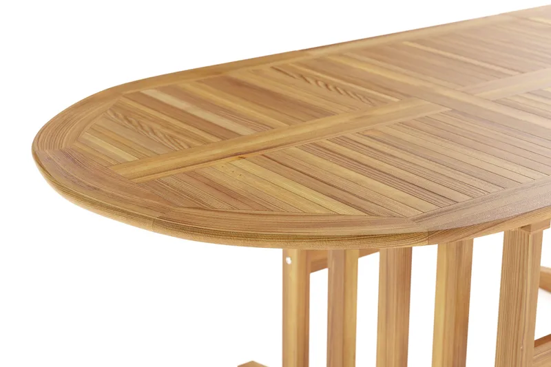 Menorca Ovalt Förlängningbart Matbord i trä Utomhus 90x150 cm - Teak / Natur - Products - Utemöbler & utemiljö - Utebord & trädgårdsbord - Matbord utomhus