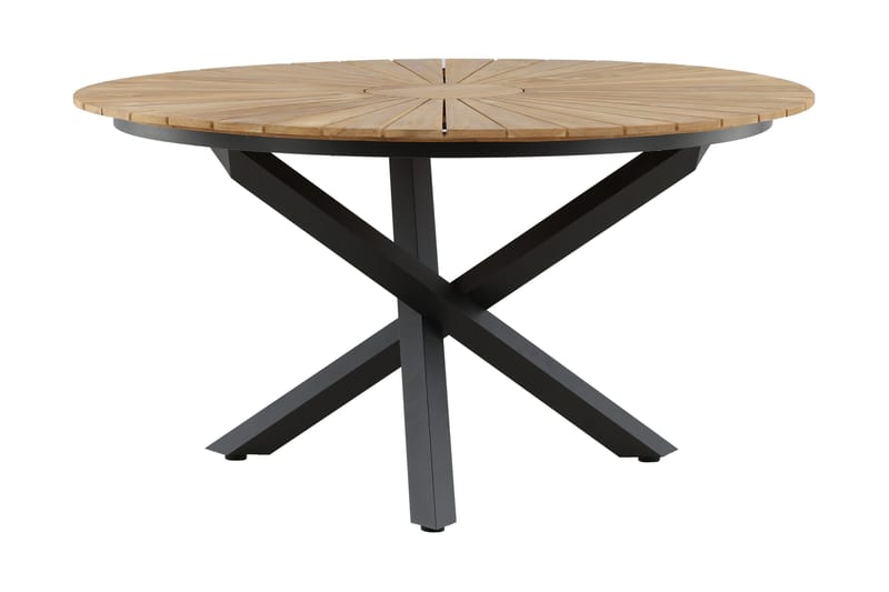 Mexico Matbord Utomhus Rund 140 cm Brun/Svart - Venture Home - Products - Utemöbler & utemiljö - Utebord & trädgårdsbord - Matbord utomhus