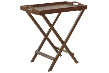 Paolo Hopfällbart Sidobord BrickUtebord och Avlastningsbord Utomhus 68 cm Trä - Mörkbrun - Products - Utemöbler & utemiljö - Utebord & trädgårdsbord - Sidobord utomhus