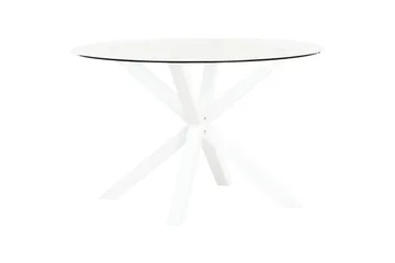 Runt bord Maletto - Vit, genomskinlig - Products - Utemöbler & utemiljö - Utebord & trädgårdsbord - Matbord utomhus