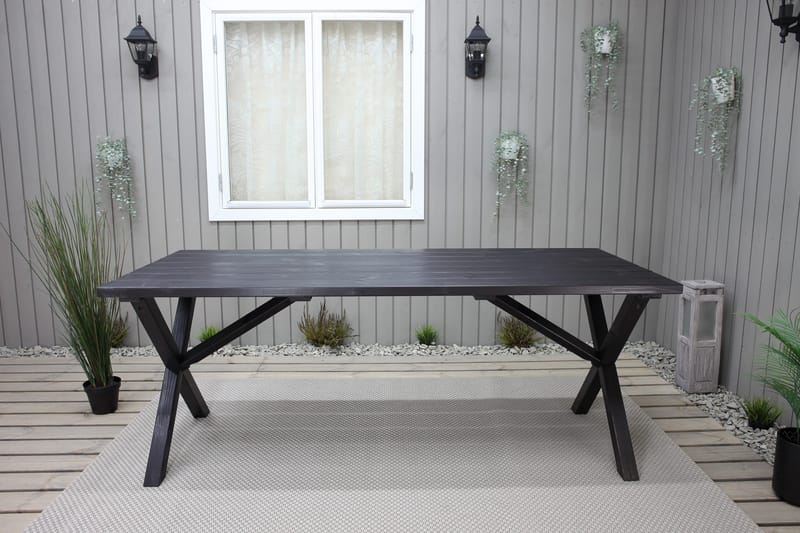 Scottsdale Matbord Utomhus 190 cm Svart - KWA - Products - Utemöbler & utemiljö - Utebord & trädgårdsbord - Matbord utomhus