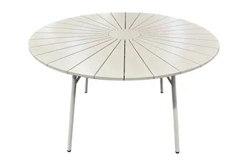 Tunis Runt Matbord utomhus 120 cm i aluminium metall - Beige - Products - Utemöbler & utemiljö - Utebord & trädgårdsbord - Matbord utomhus