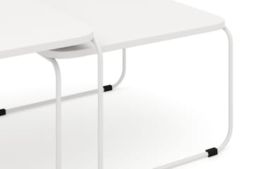 Usteryd Fyrkantigt satsbord utomhus 70x41x70 cm i stål / Metall - Beige - Products - Utemöbler & utemiljö - Utebord & trädgårdsbord - Loungebord & soffbord utomhus