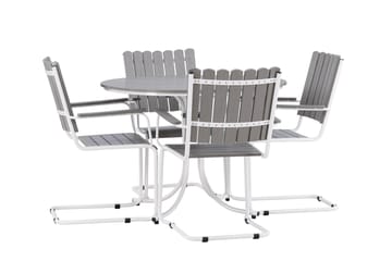 Holmsund Balkonggrupp 4-sits - Grå/Vit - Products - Utemöbler & utemiljö - Utegrupp - Cafegrupp & cafeset