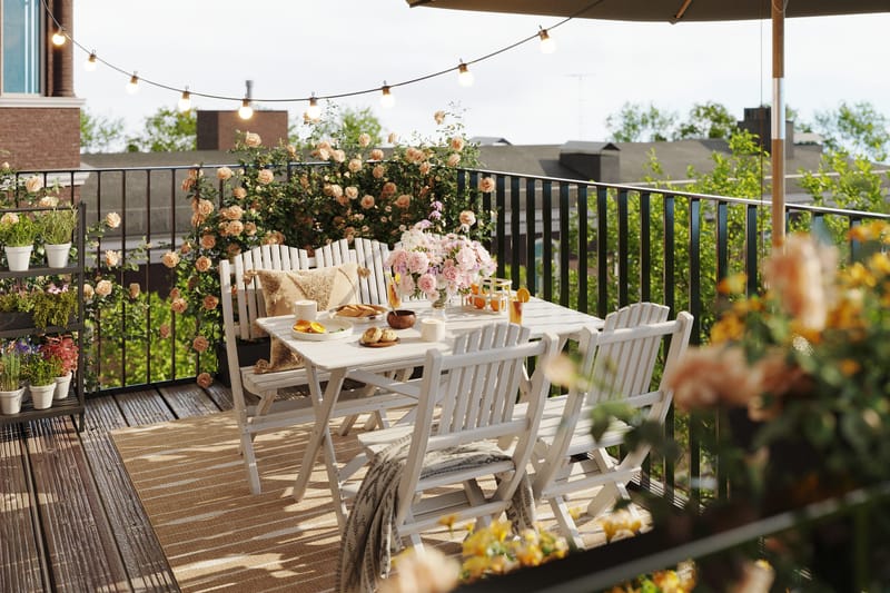 Delpino Matgrupp Utomhus 125 cm - Vit - Products - Utemöbler & utemiljö - Utegrupp - Matgrupp utomhus