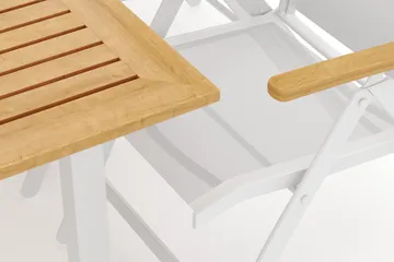 Las Vegas utomhus matgrupp förlängningsbart 220x280x100 cm med 8 Las Vegas positionsstolar - Vit - Products - Utemöbler & utemiljö - Utegrupp - Matgrupp utomhus