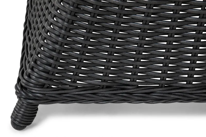 Marcus Matgrupp 140 Rund + 6 Light Fåtöljer m Dyna - Svart - Products - Utemöbler & utemiljö - Utegrupp - Matgrupp utomhus