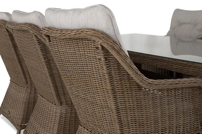 Marcus Matgrupp 200 + 6 Fåtöljer m Dyna - Natur - Products - Utemöbler & utemiljö - Utegrupp - Matgrupp utomhus