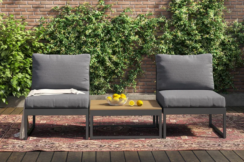 Samira Caféset Utomhus - Grå - Products - Utemöbler & utemiljö - Utegrupp - Cafegrupp & cafeset