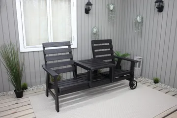 KIngdom Utebänk 177 cm - Svart - Products - Utemöbler & utemiljö - Utesoffa - Trädgårdsbänk & utebänk