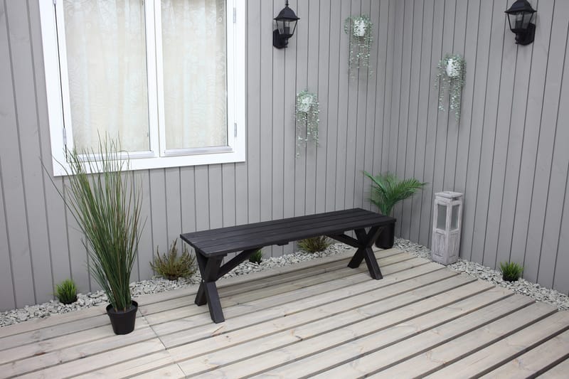 Lietinna Utebänk 140 cm - Svart - Products - Utemöbler & utemiljö - Utesoffa - Trädgårdsbänk & utebänk