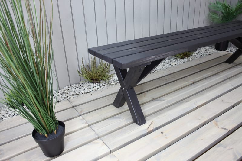 Lietinna Utebänk 180 cm - Svart - Products - Utemöbler & utemiljö - Utesoffa - Trädgårdsbänk & utebänk
