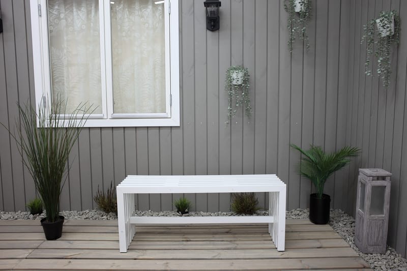Ulrey Bänk Utomhus - Vit - Products - Utemöbler & utemiljö - Utesoffa - Trädgårdsbänk & utebänk