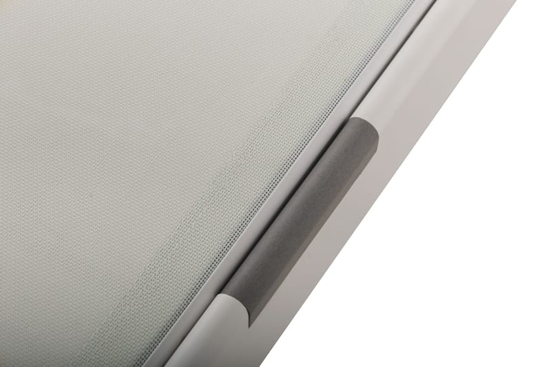 Monaco Solsäng med justerbar rygg i aluminium vit textil - Vit - Products - Utemöbler & utemiljö - Utestol & trädgårdsstol - Solsäng & solvagn