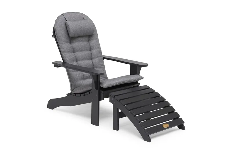 Tennessee Däckstol med Fotstöd Orkangrå - Hillerstorp - Products - Utemöbler & utemiljö - Utestol & trädgårdsstol - Solstol - Däckstol