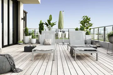 Tunis Solsäng - Vit - Products - Utemöbler & utemiljö - Utestol & trädgårdsstol - Solsäng & solvagn